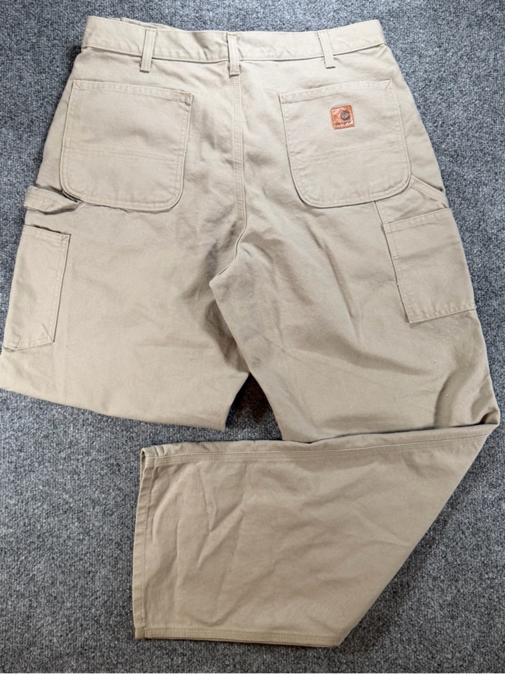 Carhartt Vintage Tan Utility Carpenter Work Pants 35x32 Y2K